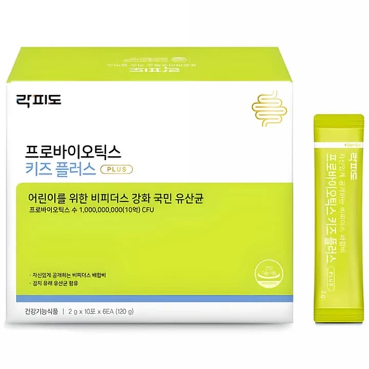 락피도 프로바이오틱스 키즈 플러스 60p, 120g, 1개